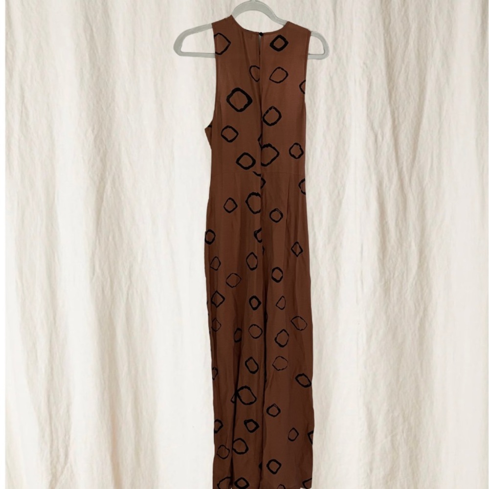 Anthropologie Eva Franco Wide Leg Halter Geometric Jumpsuit - Picture 5 of 7